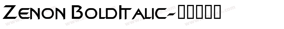 Zenon BoldItalic字体转换
